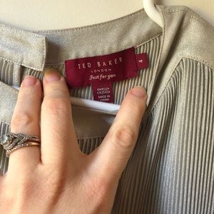 Sparkly Silver Ted Baker Babydoll Dress